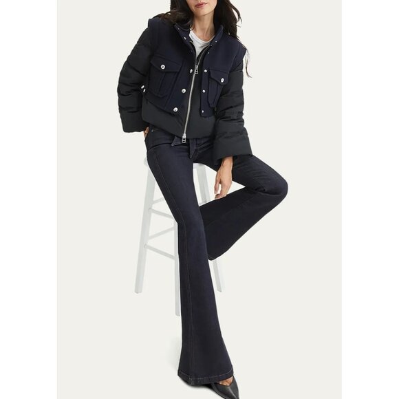 Veronica Beard Jackets & Blazers - VERONICA BEARD Ivel Layered Puffer Jacket Navy/Black Size Small NWT